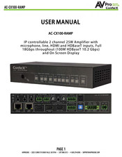 AVProEdge ConferX AC-CX100-RAMP User Manual
