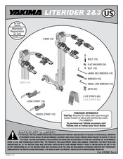 Yakima LITERIDER 2&3 Quick Start Manual
