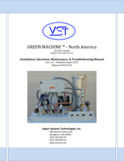 VST GREEN MACHINE  VST-GM-CS2-101 Installation, Operation, Maintenance, & Troubleshooting Manual