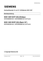 Siemens SCD 1297-E Operating Instructions Manual