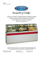 FEDERAL INDUSTRIES CD3628SS Installation And Operation Instructions Manual