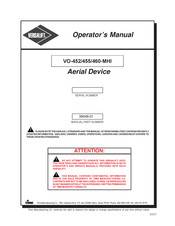 Versalift VO-460-MHI Operator's Manual