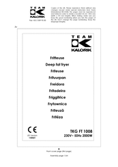 Team Kalorik TKG FT 1008 Manual