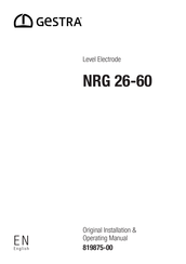 GESTRA NRG 26-60 Original Installation & Operating Manual