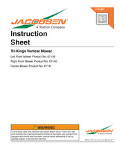 Textron Jacobsen Tri-King 67140 Instruction Sheet
