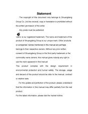 Shuangdeng Group Co. GFM-800 Manual