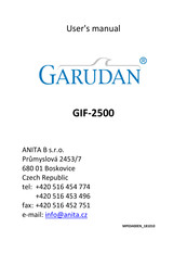 Anita Garudan GIF-2500 User Manual