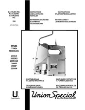 UnionSpecial 2000AS Adjusting Instructions And Illustrated Parts List