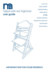 Mothercare adjust with me highchair User Manual