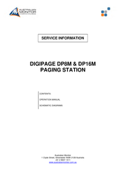 AUSTRALIAN MONITOR DIGIPAGE DP16M Service Information