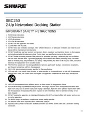 Shure SBC250 Manual