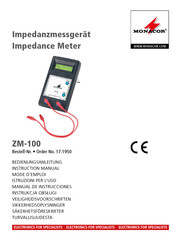 monacor ZM-100 Instruction Manual