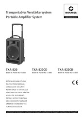 Monacor TXA-820CD Instruction Manual