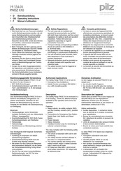 Pilz PNOZ X10 Operating Instructions Manual