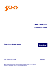 Sun Microsystems SUN-OPM200 Series User Manual
