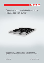 Miele ProLine CS 1018 Operating And Installation Instructions