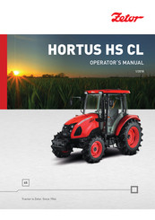Zetor HORTUS HS CL Operator's Manual