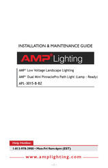 Amp Lighting APL-3015-B-BZ Installation & Maintenance Manual