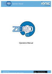 IONIC Zero PPM Operator's Manual