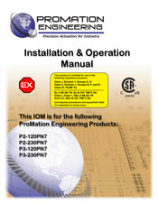 Promation Engineering P3 Series Installation & Operation Manual