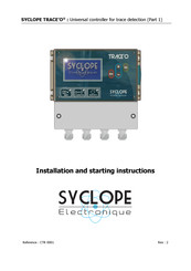 SYCLOPE electronic TRACE'O Installation And Starting Instructions