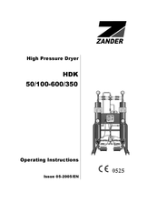 ZANDER HDK 600/100 Operating Instructions Manual