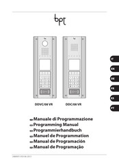 Bpt DDVC/08 VR Programming Manual