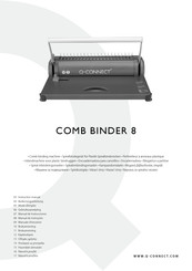 Q-Connect COMB BINDER 8 Instruction Manual