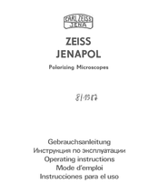 Carl Zeiss Jena JENAPOL Operating Instructions Manual