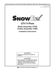 SnowEx UTV V-Plow Series Installation Instructions Manual