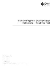 Sun Microsystems StorEdge 5310 Setup Instructions