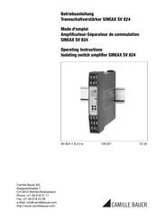 Camille Bauer SINEAX SV 824 Operating Instructions Manual
