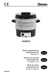 Bartscher A150510 Instruction Manual