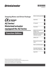Oriental motor AZ Series Manual