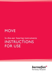 Bernafon MOVE 305 ITC DM Instructions For Use Manual