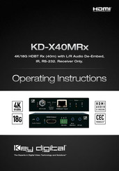 Key Digital KD-X40MRx Operating Instructions Manual