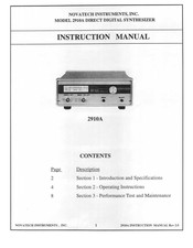Novatech 2910A Instruction Manual