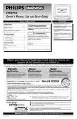 Philips/Magnavox PR0925B Owner's Manual