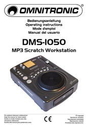 Omnitronic DMS-1050 Operating Instructions Manual