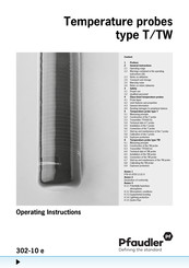 Pfaudler FT Series Operating Instructions Manual