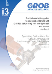 Grob CUBIC MJ Operating Instructions Manual