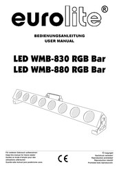 EuroLite LED WMB-830 RGB Bar User Manual