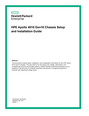 Hewlett Packard Enterprise Apollo 4510 Gen10 Setup And Installation Manual