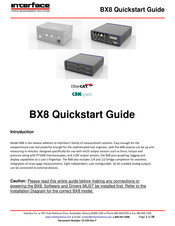 Interface BlueDAQ BX8 Quick Start Manual