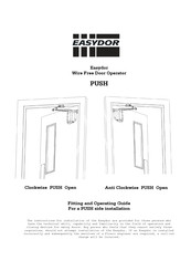 Easydor PUSH Fitting And Operating Manual