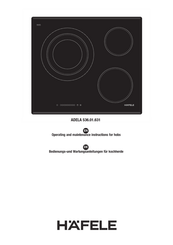 Hafele ADELA 536.01.631 Installation Operating & Maintenance Manual
