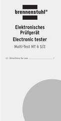 brennenstuhl Multi-Test MT 6 S/2 Directions For Use Manual