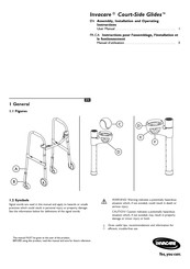 Invacare Court-Side Glides 6281JR Assembly, Installation And Operating Instructions