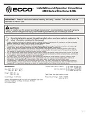 Ecco 3861A Installation And Operation Instructions Manual