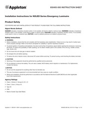 Appleton N2LEDR2R1 Instruction Sheet